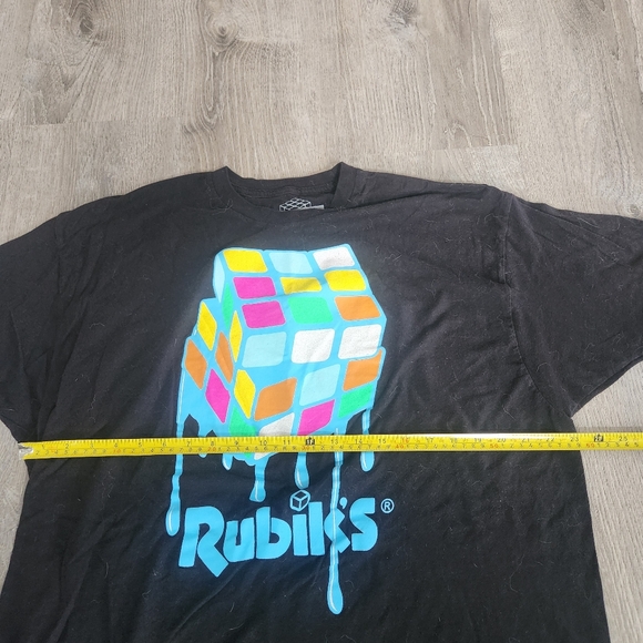 Rubiks Cube Melting Cube Mena Short Sleeve T-Shirt Size 2XL XXL 100% Cotton - Picture 5 of 6
